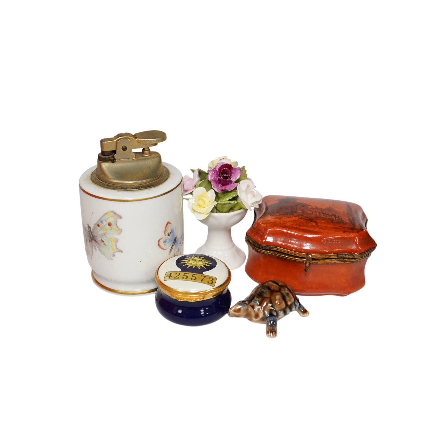 A collection of Halcyon Days patch boxes including Limoges and other miniatures, largest 9cm high. Condition - varies, mostly fair